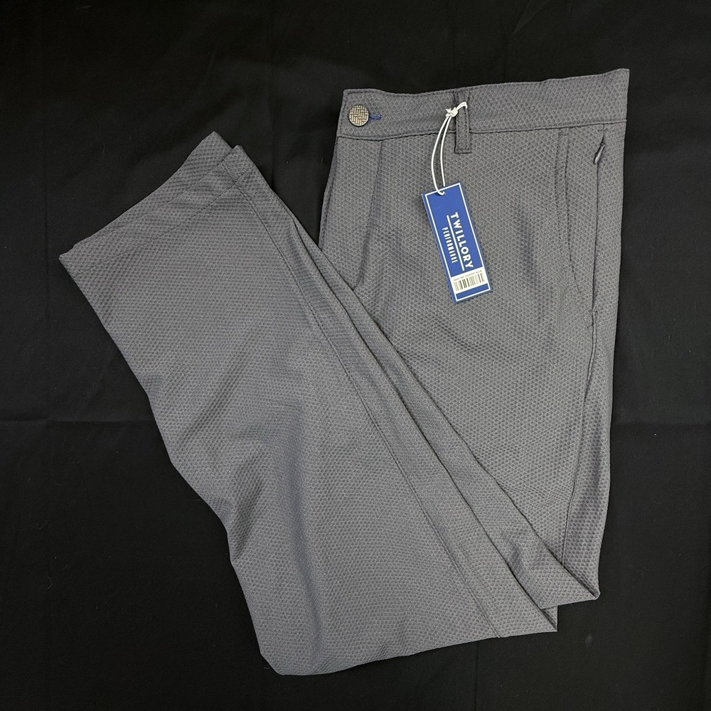 Twillory Air Tailored Fit Gray Pants Mens 36x32 Performance Trouser NWT